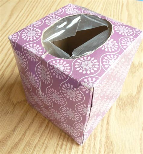 Use An Empty Tissue Box To Dispose Used Tampons Keeps Them Out Of