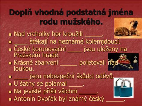 PPT Vzory podstatných jmen rodu mužského PowerPoint Presentation