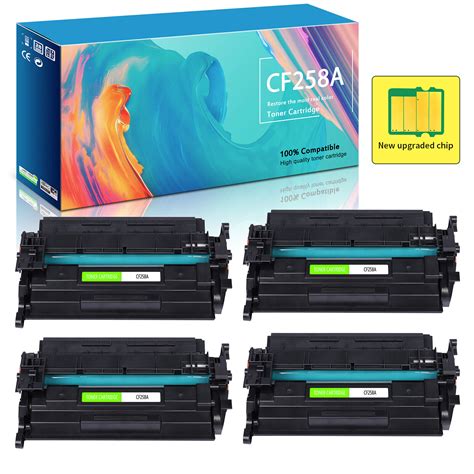 Used 4PK CF258A 58a Toner Cartridge for HP LaserJet Pro M404n M404dn ...