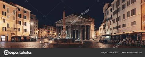 Pantheon at night street view panorama — Stock Photo © rabbit75_dep ...