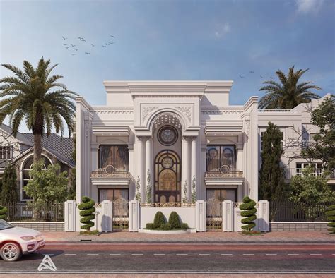 Exterior Classic Design On Behance Classic Villa Classic House