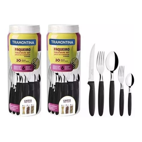 KIT 2 FAQUEIROS IPANEMA ACO INOX 30 PECAS Shopee Brasil