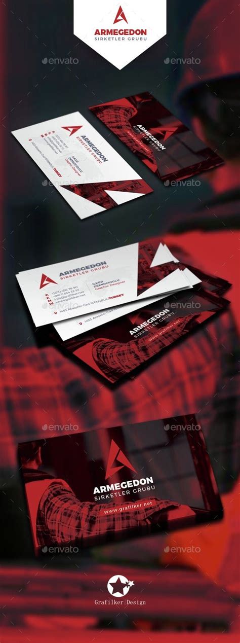 White and Red Business Card Design Templates