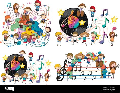 Music theme cartoon icon illustration Stock Vector Image & Art - Alamy