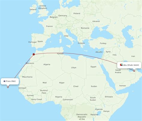 Flights From Abu Dhabi To Praia Auh To Rai Flight Routes