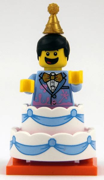 Lego Collectible Series Birthday Cake Guy Minifigure Complete Set