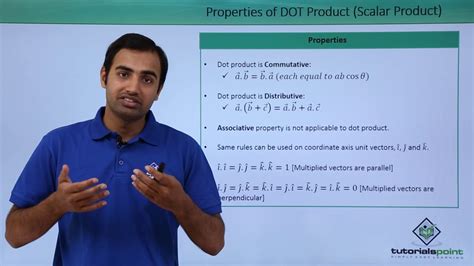 Class 11th Vectors Dot Product Vectors And Calculus Tutorials Point Youtube