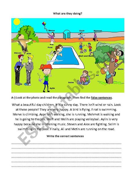 Present Continuous Tense What Are They Doing ESL Worksheet By Mytin