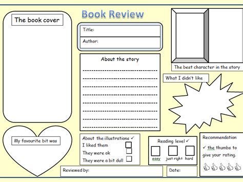 Printable Book Review Template