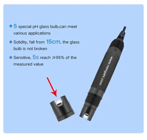 High Compatible Ph Sensor Ph Electrode With Temperature Sensor For