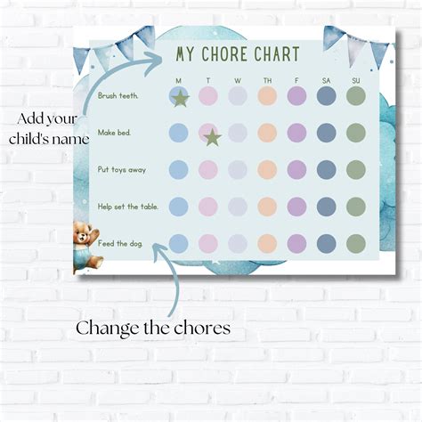 Behavior Chart for Preschool, Printable, Kids Behavior Chart Toddler ...