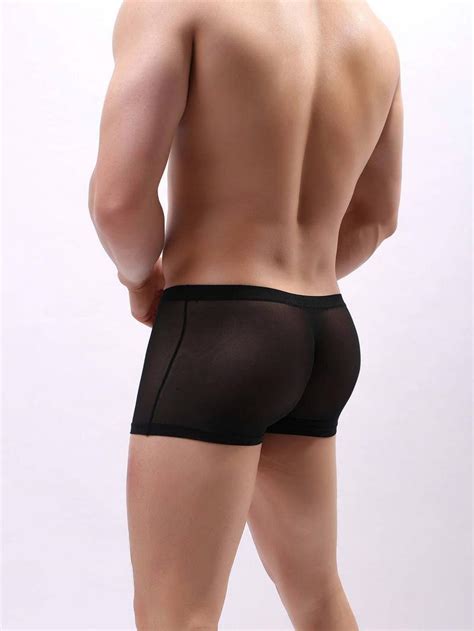 Men Sheer Mesh Boxer Brief