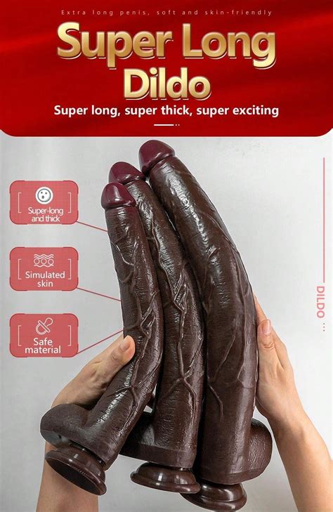 Super Langer Realistischer Dildo Sexy Weicher Silikon Flexibler Fake