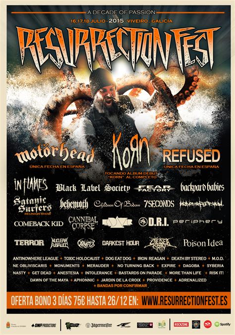 Korn Tocar N Su Disco Debut Al Completo En El Resurrection Fest