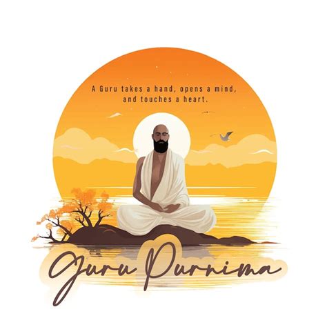 Premium Vector Illustration Of Guru Purnima Celebrated On Hindu Month