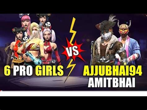 6 PRO GIRLS VS AJJUBHAI AMITBHAI AND ROMEO BEST CS GAMEPLAY GARENA