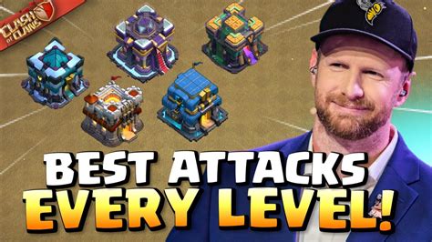 Best Attacks For Every Town Hall Level That We Use To Win Tournaments Clash Of Clans Youtube