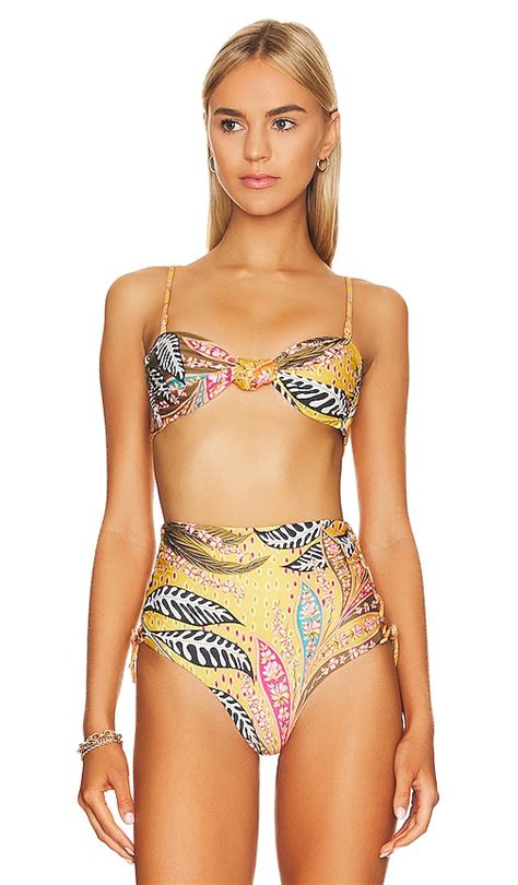 Agua Bendita Lucille Reversible Bikini Top In Dijon Revolve