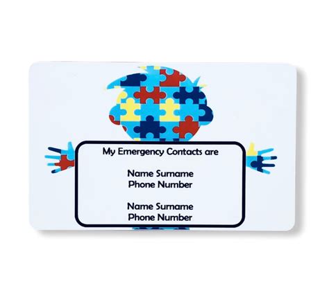 Autism Awareness Medical Card Personalized Pvc Wallet Etsy