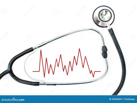 Heart Beat Graph And Stethoscope Royalty Free Stock Images - Image ...