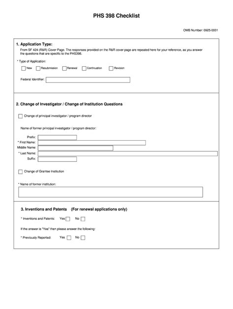 Fillable Online Apply Grants Phs Checklist Fax Email Print