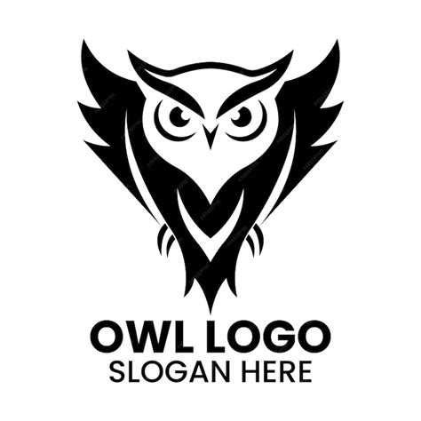 Premium Vector | Owl logo design in black color