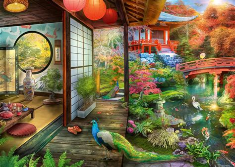 Amazon Ravensburger Japanese Garden Teahouse 1000 Piece Jigsaw