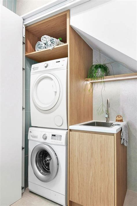 Small Laundry Ideas | The Blue Space | Laundry room ideas small space ...