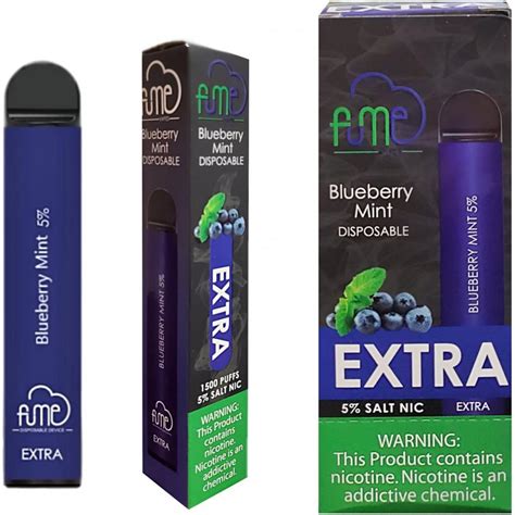 Fume Extra 1500 Puffs 10 Ct Blueberry Mint Miami K Distribution