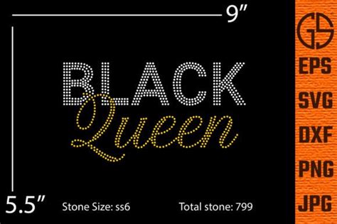 Queen Rhinestone Template Graphic By Graphic Solution Creative Fabrica