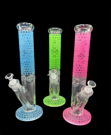 Neon Stars Cylinder Water Pipe Pcl8452 — Himalayan Group Inc