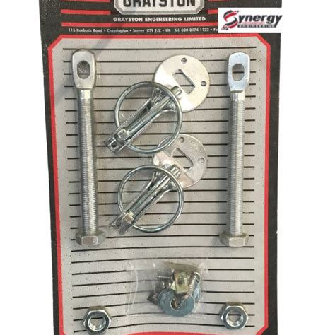 Grayston Alloy Competition Bonnet Boot Pins Silver Synergy Motorsport