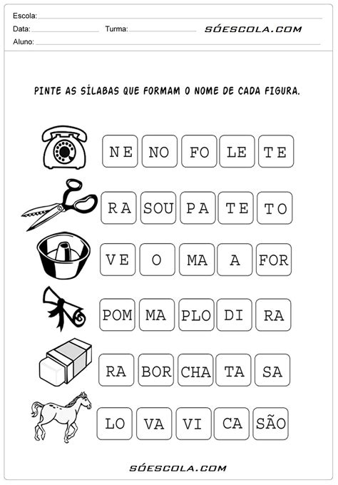 Atividades Ordem Alfabética Para Imprimir SÓ ESCOLA