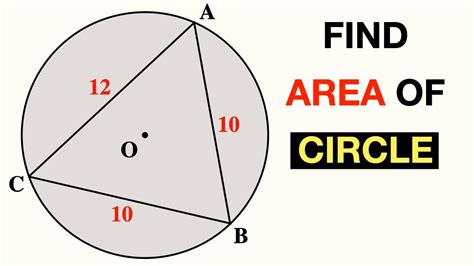 Find Area Of Circumscribed Circle Of An Isosceles Triangle Important Geometry Skills Explained