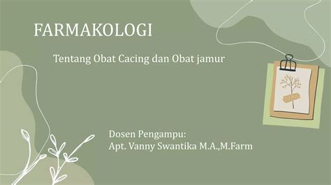 Ppt Kel Farmakologi Obat Cacing Obat Jamur Pptx