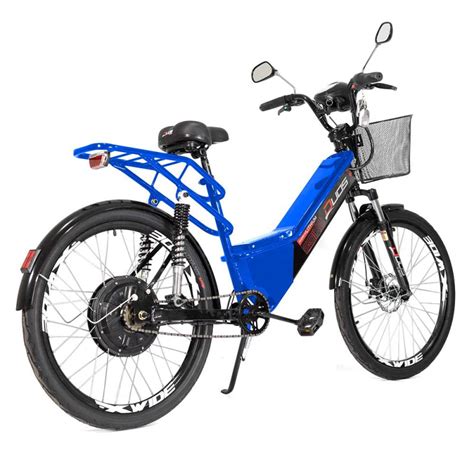 Bicicleta Elétrica Confort Full 800w Lithium Azul Duos Bikes