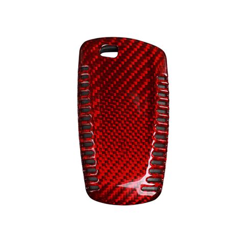 Red Carbon Fiber Remote Key Fob Shell Holder Cover For Bmw