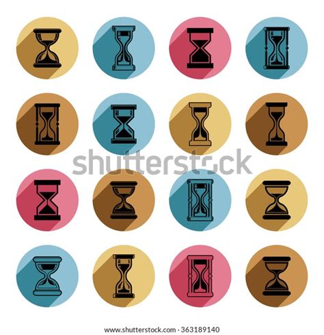 Sandglass Vector Illustrations Set Antique Classic Stock Vector Royalty Free 363189140