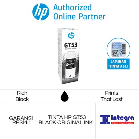 Jual Tinta Hp Gt Gt Hitam Black Ml Original Ink Bottle