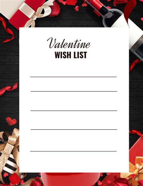 valentine WISH LIST (1) Template | PosterMyWall