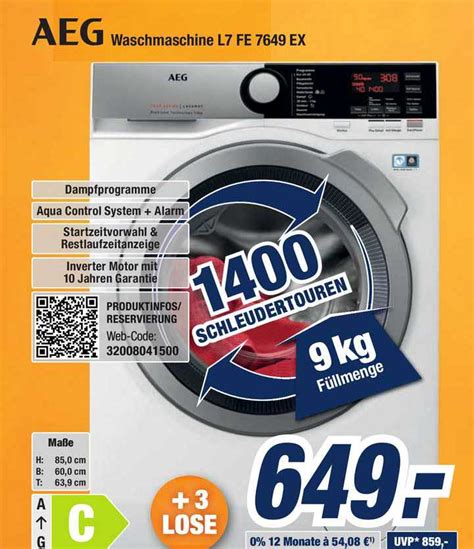 Aeg Waschmaschine L7fe7649ex Angebot Bei Expert Bening 1Prospekte De