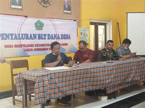 Penyerahan Bantuan Langsung Tunai Dana Desa Blt Dd Bulan Juli Agustus