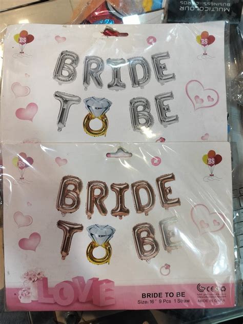 Golden Helium Bride To Be Foil Balloon Packaging Type Card Size 16