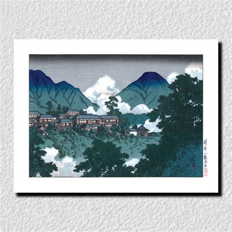 Reproduction D Estampe De Kawase Hasui Temple Kankai Ji Beppu Beppu