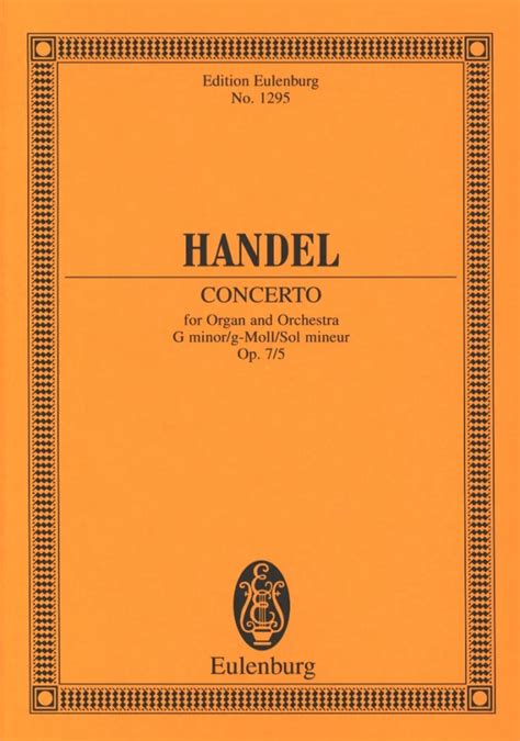 Orgel Konzert Nr 11 g Moll op 7 5 HWV 310 von Georg Friedrich Händel