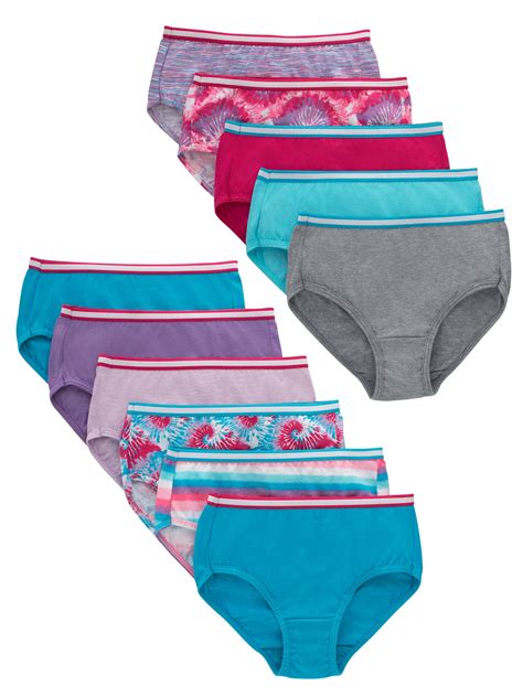 Hanes Girls Sparkle Cotton Brief 10 1 Bonus Pack