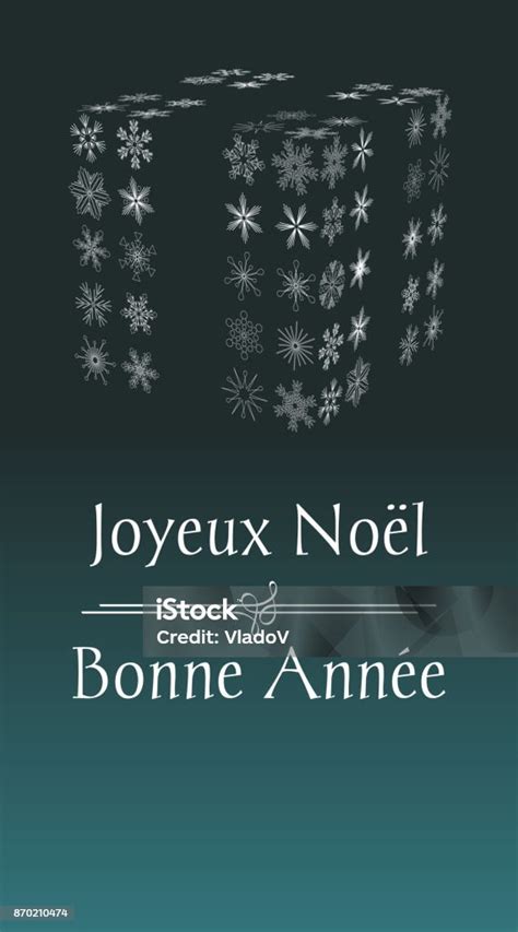 French Merry Christmas And Happy New Year Greeting Card Stock Illustration - Download Image Now ...