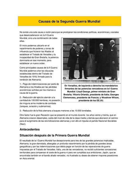 Total Imagen Causas De La Segunda Guerra Mundial Politicas