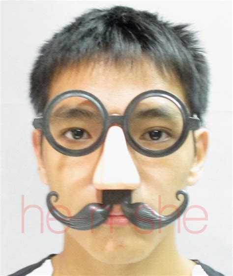 Halloween Eye Glasses With Big Nose And Mustache Mask 8804 Beg Ebay