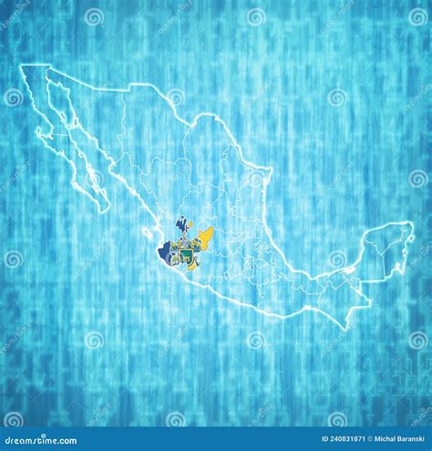 Jalisco State On Administration Map Of Mexico Stock Illustration